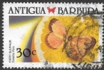 Stamps Antigua and Barbuda -  mariposas
