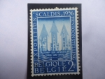 Stamps Belgium -  Exposition Scaldis-Julio-Sep. 1956 - Exposición Scaldis