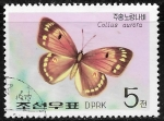 Stamps North Korea -  Mariposas - Colias aurora