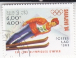 Stamps Laos -  OLIMPIADA SARAJEVO'84