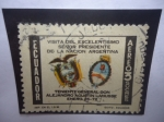 Stamps Ecuador -  Visita del Exc. Señor Pres. de la Nación Argentina, Teniente Gen. Alejandro Agustín Lanusse.