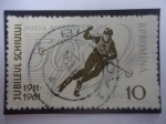 Sellos de Europa - Rumania -  Jubileul Schiului-1911-1961-Esquí de Montaña - Deporte de Invierno