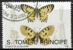 Stamps S�o Tom� and Pr�ncipe -  Mariposas - chelonia purpurea