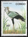 Sellos de Africa - Rep�blica del Congo -  Aves - Sagittarius serpentarius