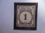 Sellos de Asia - Malasia -  Malaya Unión Postal- Numero -Postaje Due (franqueo Debido)