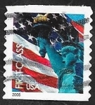 Stamps United States -  3733 - Bandera y La Estatua de La Libertad 