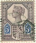 Stamps : Europe : United_Kingdom :  Efigie de la reina Victoria