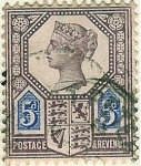 Stamps United Kingdom -  Efigie de la reina Victoria