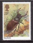 Sellos de Europa - Reino Unido -  serie- Insectos