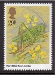 Stamps United Kingdom -  serie- Insectos