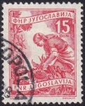 Stamps Yugoslavia -  campesina girasoles