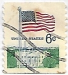 Stamps : America : United_States :  Bandera y Casa Blanca