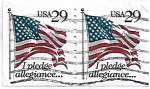 Sellos de America - Estados Unidos -  “Juro lealtad”