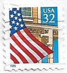 Stamps United States -  Bandera sobre porche