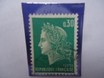Stamps France -  Marianne -Sello del Diseñado Henry Cheffer ((1880-1957) -Serie:Circa 1969