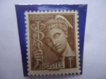 Stamps France -  Mercurio - Serie Circa- de 1 Céntimo.