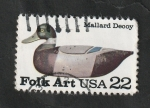 Stamps United States -  1570 - Pato tallado en madera