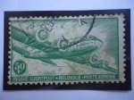 Stamps Belgium -  Avión DOUGLAS DC4 - Serie: Douglas DC4