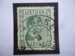 Stamps : Europe : Lithuania :  Antanas Smetona (1874-1944) Primer Presidente de Lituania (1919-1920)