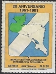 Stamps : America : Guatemala :  20 aniversario del Banco Centroamericano de Integración Económica, 1961-1981