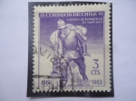 Stamps Chile -  Cuerpo de Bomberos de Santiago -100 Aniversario (1863-1963)