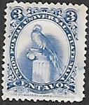 Stamps Guatemala -  Quetzal y columna