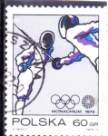 Stamps Poland -  OLIMPIADA MUNICH'72 esgrima