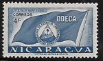 Stamps : America : Nicaragua :  Organización de Estados Centroamericanos, Carta de San Salvador, Octubre de 1951
