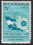 Stamps Nicaragua -  Rotary International, 50 aniversario 