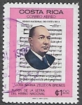Stamps : America : Costa_Rica :  José María Zeledón Brenes, autor de la letra del Himno Nacional 