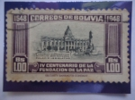 Stamps : America : Bolivia :  Palacio legislativo-IV Centenario de la Fundación de la Paz (1548-1948)- V Congreso  Interamericano 