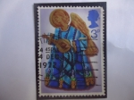 Stamps United Kingdom -  Navidad 1972 - Angel.