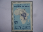 Stamps Morocco -  Charter de Casablanca (4/1/1961)- Aniversario de la Carta de Casablanca