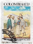 Stamps Colombia -  Indios de Puracé, Departamento del Cauca