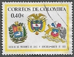 Stamps : America : Colombia :  Visita de los presidentes de Chile y Venezuela 