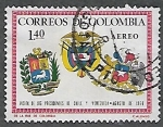 Stamps : America : Colombia :  Visita de los presidentes de Chile y Venezuela 