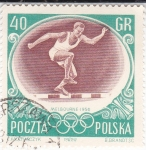 Stamps Poland -  OLIMPIADA MELBOURNE'56