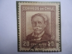 Stamps Chile -  Manuel Bulnes Prieto (1799-1866) Dos veces Presidente (1841 al 1851)- Serie:Presidentes.