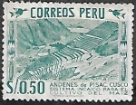 Sellos de America - Perú -  Andenes de Pisac Cusco, sistema incaico para el cultivo del maíz