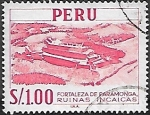 Stamps : America : Peru :  Fortalezas de Paramonga, ruinas incaicas