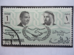 Sellos del Mundo : Asia : Emiratos_�rabes_Unidos : Ras Al-Khaimah- Internacional Co-Año de Operacion 1965- Jeque:Saudbin Sagr al-Qasimi