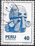 Stamps : America : Peru :  Cabeza pétrea, Huamachuco