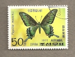Stamps North Korea -  Mariposa Papilio maackii