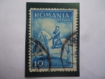 Stamps Romania -  Carlos II de Rumania (1893-1953) -  (Carol II de Rumania en Caballo)