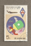 Stamps North Korea -  Campeonatos asiáticos de ping-pong
