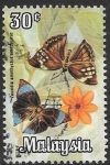 Sellos de Asia - Malasia -  mariposas