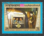 Stamps Yemen -  Presidente Nixon y Astronautas