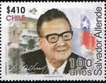Stamps : America : Chile :  Centenario del Nacimiento del Dr. Salvador Allende Gossens
