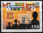 Stamps Chile -  XXIV Conferencia de Ejércitos Americanos