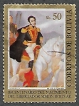 Stamps Bolivia -  Bicentenario del nacimiento del Libertador Simón Bolívar 